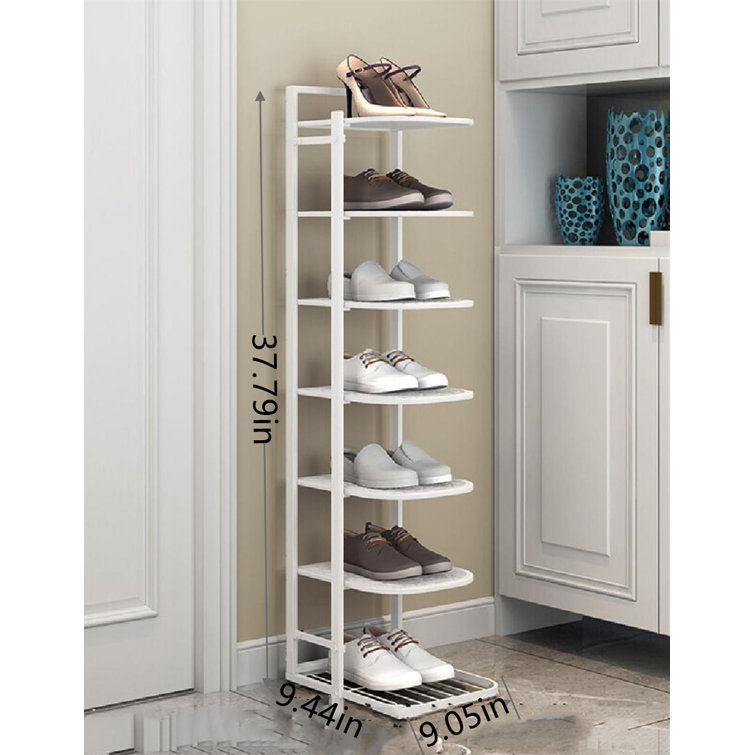 Rebrilliant 7 Pair Shoe Rack Wayfair Canada   7 Pair Shoe Rack 